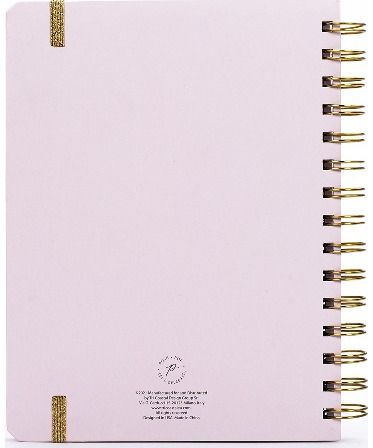 Užrašinė POSH+POP PINK-GOLD su spirale, 80 l., linijomis