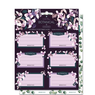Lipdukai sąsiuviniams BOTANIC ORCHID, 3x6 vnt