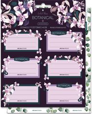 Lipdukai sąsiuviniams BOTANIC ORCHID, 3x6 vnt