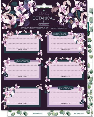 Lipdukai sąsiuviniams BOTANIC ORCHID, 3x6 vnt