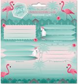 Lipdukai sąsiuviniams PINK FLAMINGO, 3x6 vnt