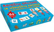 Raidžių dėlionė ir užduočių knygelė su 40 lipdukų 4-5 metų vaikams