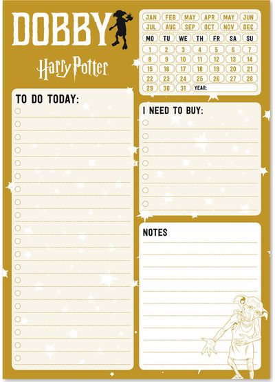 Dienos planuoklis HARRY POTTER DOBBY