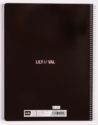 Sąsiuvinis LILY & VAL CHALK ART su spirale, A4, 90 g, 160 l., langeliais