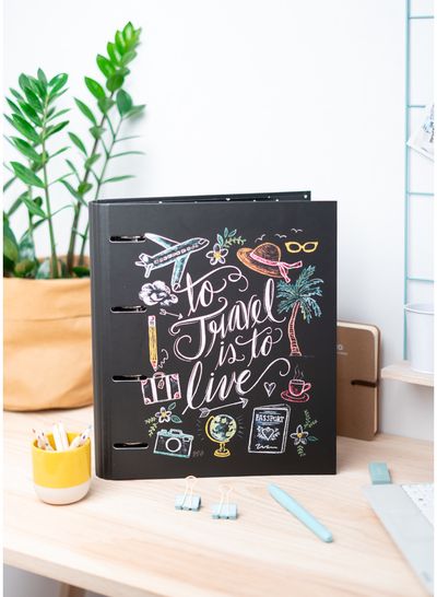 Segtuvas LILY & VAL su 4 žiedais ir guma, A4