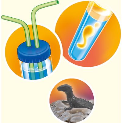 Mokslinis rinkinys VULKANAI IR DINOZAURAU BUKI 15 eksperimentų