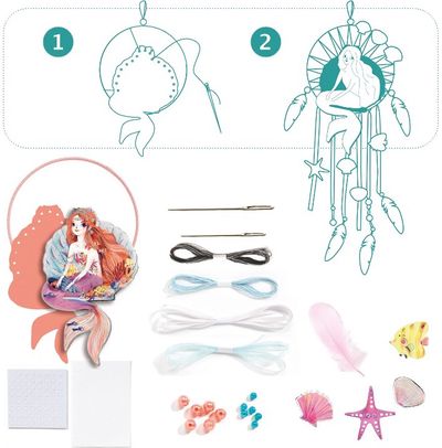 Kūrybinis rinkinys DJECO DIY sapnų gaudyklė MERMAID