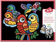 Piešimas ant aksomo DJECO Coloring velvet Baby birds