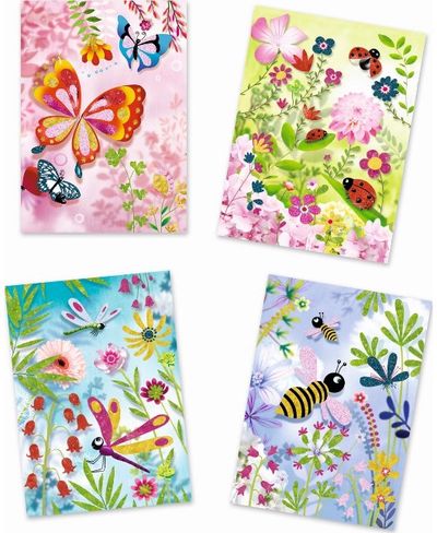 Kūrybiniai paveikslėliai DJECO Glitter boards -The scent of flowers