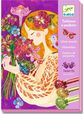 Kūrybiniai paveikslėliai DJECO Glitter boards -The scent of flowers