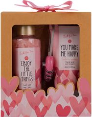 Kūno priežiūros rinkinys JUST FOR YOU (vonios druska+rankų kremas+spynelė), 130 g+60 ml