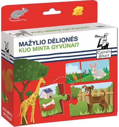 Dėlionė mažyliams KUO MINTA GYVŪNAI?