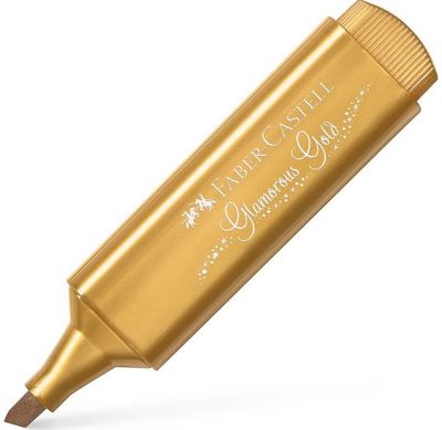 Teksto žymeklis Faber-Castell METALLIC kirstu galiuku, Gold