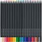 Spalvoti pieštukai Faber-Castell BLACK EDITION, 24 spalvos