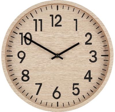 Sieninis laikrodis WOOD, 33 cm