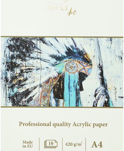Tapybos sąsiuvinis SM-LT PRO akrilinei tapybai, A4, 420 gsm, 10 l.
