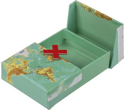 Staigmenų dėžutė WORLD MAP, 12x8 cm