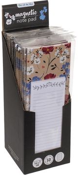 Magnetinis bloknotas FLOWERS, 16x7 cm, 50 l.