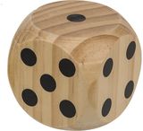 Lošimo kauliukas medinis 6 x 6 cm
