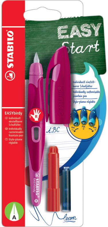 Ergonominis plunksnakotis EASYbirdy A, R, Berry-Pink