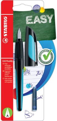 Ergonominis plunksnakotis EASYbuddy A, Black-Light Blue