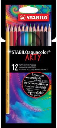Akvareliniai pieštukai Stabilo ARTY, 12 spalvų