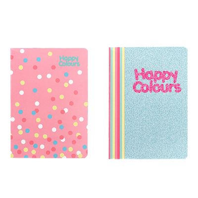 Sąsiuvinis HAPPY COLOURS, A4, 90 g, 48 l., langeliais