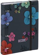 Segtuvas BECOOL su guma ir 120 l. langeliais, A4, Grey