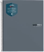 Sąsiuvinis THE ORIGINAL1, A4, 90 g, 80 l, langeliais, Graphite