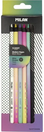 Spalvoti pieštukai MILAN SUNSET, 6 spalvų