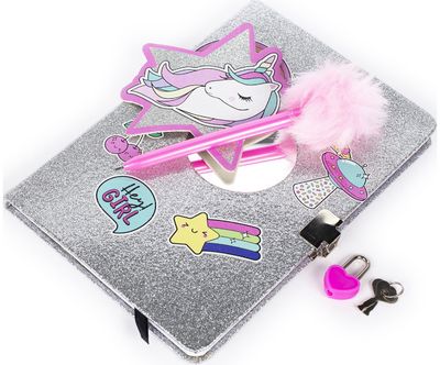 Dienoraštis STICKER MANIA su veidrodėliu ir tušinuku