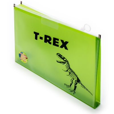 Aplankas TCD DINOSAUR su užtrauktuku, A4