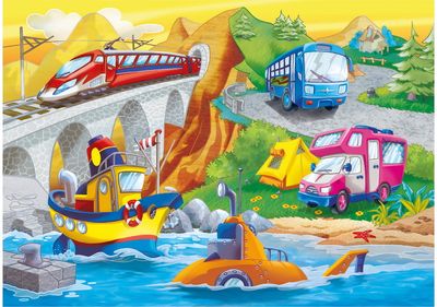 Dėlionė CLEMENTONI 2X60 MEANS OF TRANSPORT