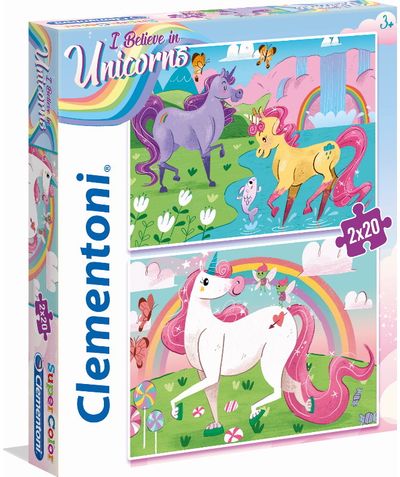 Dėlionė CLEMENTONI 2X20 UNICORNS BRILLIANT