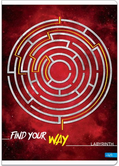 Sąsiuvinis LABYRINTH, A5, 70 g., 80 l., langeliais