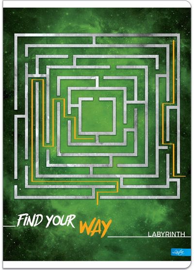 Sąsiuvinis LABYRINTH, A5, 70 g., 80 l., langeliais