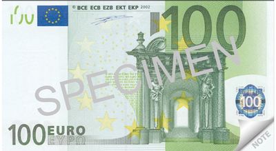 Užrašų lapeliai 100 €, 70 lapelių