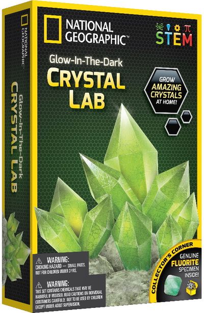 Mokslinis rinkinys NATIONAL GEOGRAPHIC Glow In Dark Crystal Green