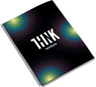 Sąsiuvinis Ambar THINK BLACK su spirale, A4, 90 g., 80 l., linijomis