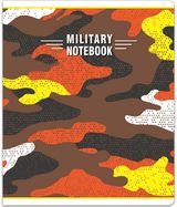 Sąsiuvinis Lastva MILITARY, A5+, 80 g, 32 l., langeliais