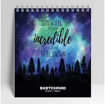 Eskizavimo bloknotas INCREDIBLE su spirale, A5, 180 g, 30 l.