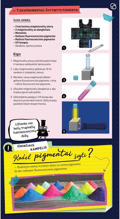 Mokslinis rinkinys KOSMOS Fun Science Glow in the Dark Set