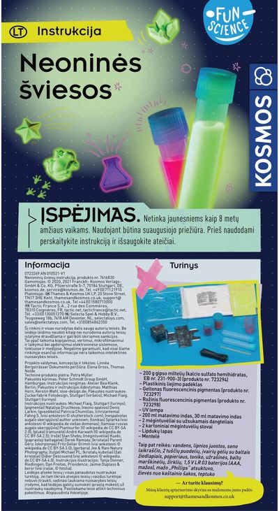 Mokslinis rinkinys KOSMOS Fun Science Glow in the Dark Set
