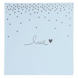 Vestuvinis albumas GB RAINING HEARTS, melsvas, 60psl., 30x31cm.