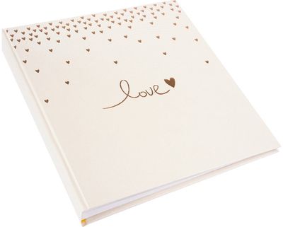 Vestuvinis albumas GB RAINING HEARTS, rausvas, 60psl., 30x31cm.