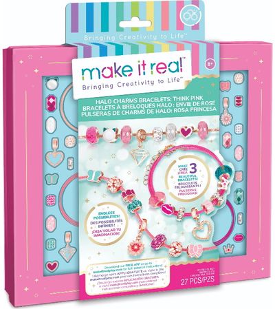 Kūrybinis apyrankių rinkinys MIR Halo Charms Bracelets Think Pink