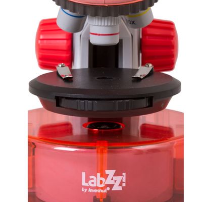 Mikroskopas LEVENHUK LabZZ M101 Orange 40x-640x su eksperimento komplektu