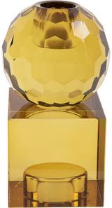 Žvakidė CRYSTAL ART SQUARED YELLOW, 5.9 cm