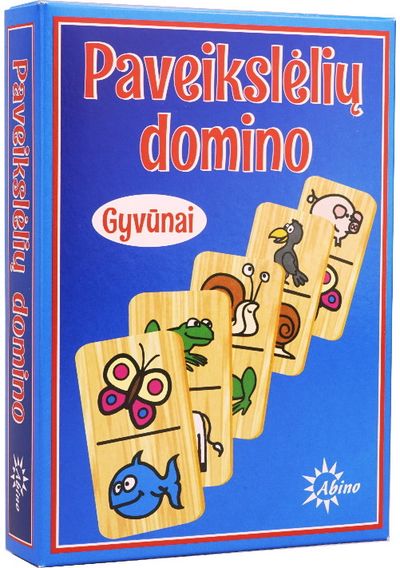 Žaidimas Gyvūnai. Paveikslėlių domino