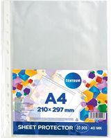 Įmautės dokumentams 20 vnt CENTRUM, A4, 40 mik., skaidrios